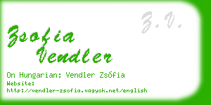 zsofia vendler business card